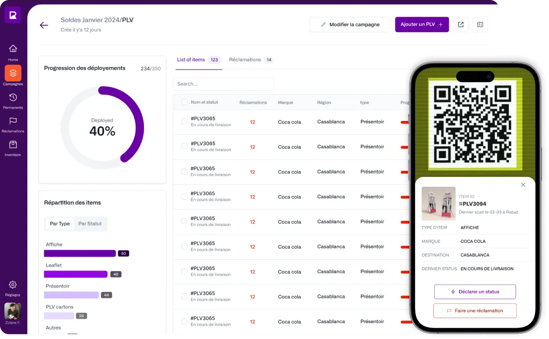 App dashboard
